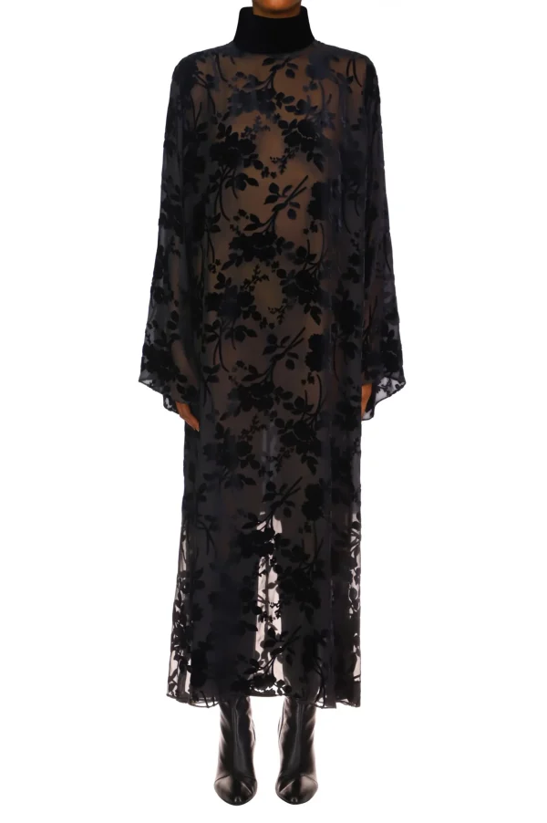 Dresses*Rodarte Black Burnout Velvet Tunic Dress