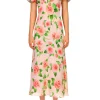 Dresses*Rodarte Camellia Printed Silk Bias Dress With Ruffle Details