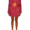 Bottoms*Rodarte Fuchsia And Orange Hand Knit Mini Skirt