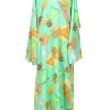 Dresses*Rodarte Green Fairy Printed Silk Satin Tunic Dress