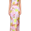 Dresses*Rodarte Lavender Cloud And Fairy Printed Silk Satin Bias Slip Dress