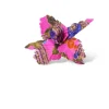 Accessories*Rodarte Magenta Printed Silk Iris Flower Pin