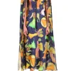 Dresses*Rodarte Midnight Fairy Printed Silk Chiffon And Satin Cape Dress