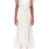 Dresses*Rodarte Off White Floral Lace And Silk Dress