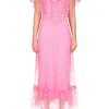 Dresses*Rodarte Pink Floral Lace Dress