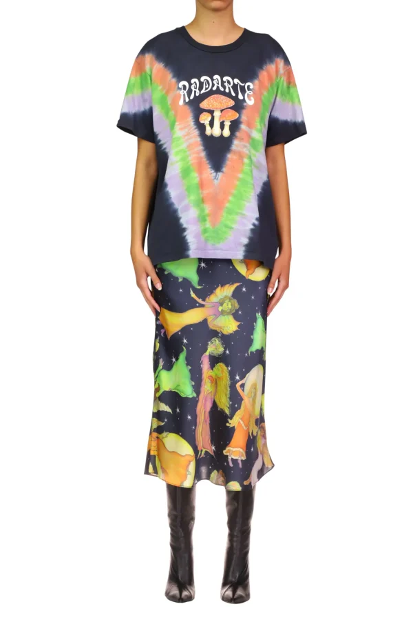 Tie-Dye*Rodarte Tie Dye Mushroom Print Radarte T-Shirt