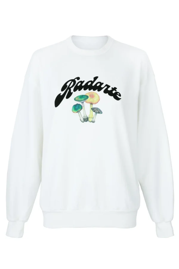 Sweatshirts*Rodarte White Mushroom Print Radarte Sweatshirt